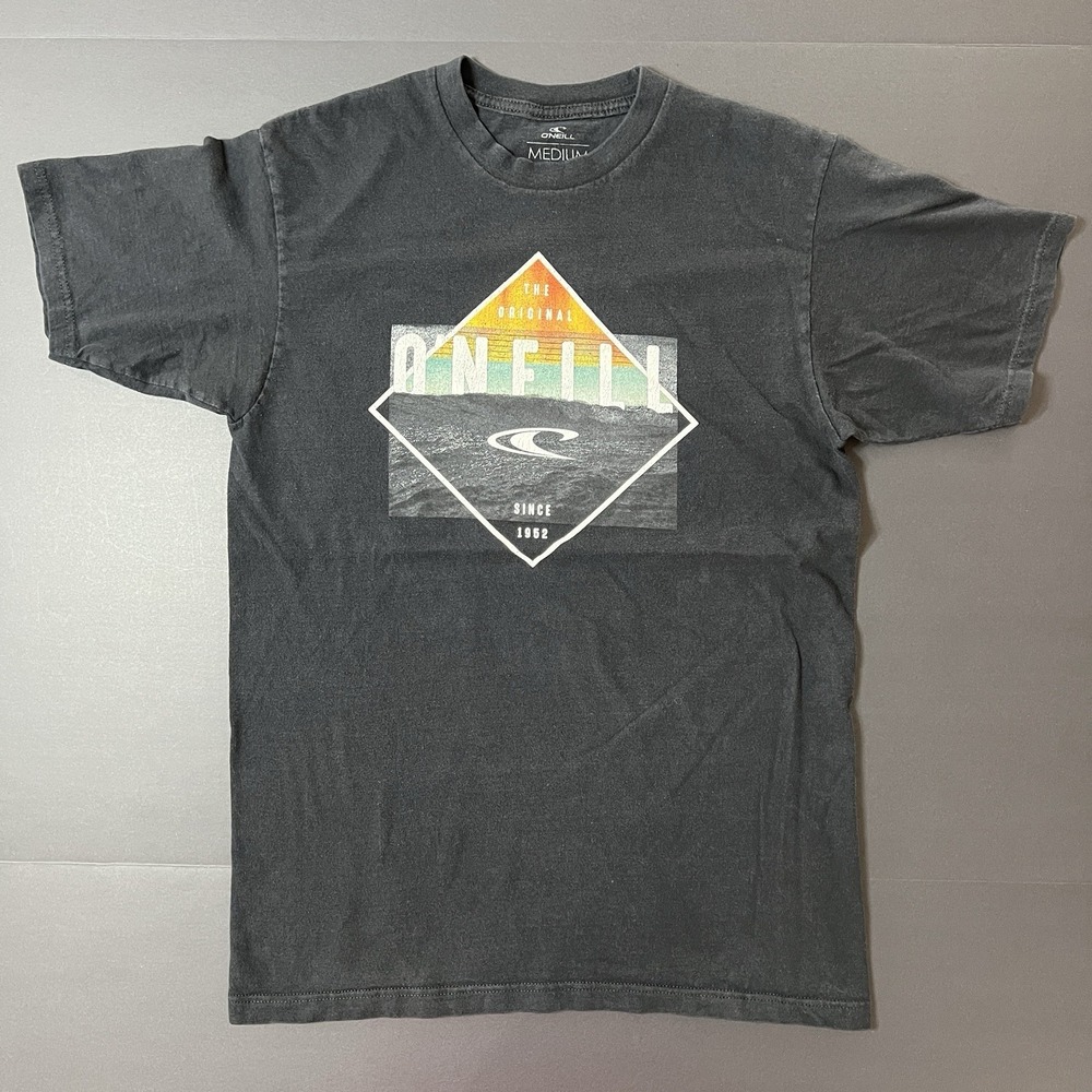 O'Neill TShirt Men's Size Medium Black Grunge Graphic Surf Skate Outdoors